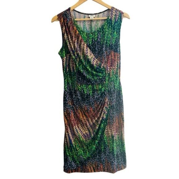 Cato Multicolor Midi Dress Size M Elegant Workwear Wedding Guest Style - Picture 8 of 8